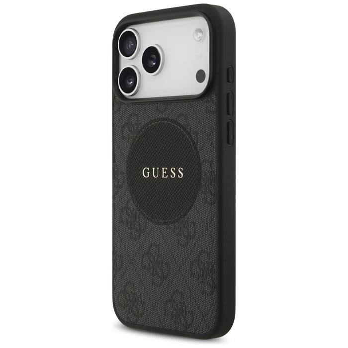 Guess 4G Circle Classic Logo MagSafe case for iPhone 17 Pro Max - black