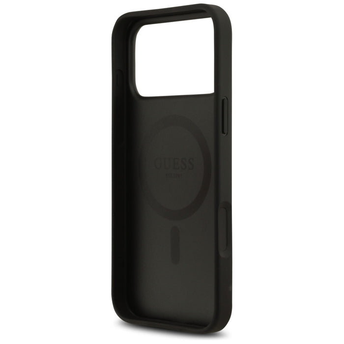 Guess 4G Flowers Print MagSafe case for iPhone 17 Pro - black