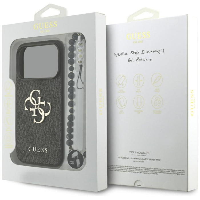 Guess 4G Strap 4G Classic Logo Case for iPhone 17 Pro - Black