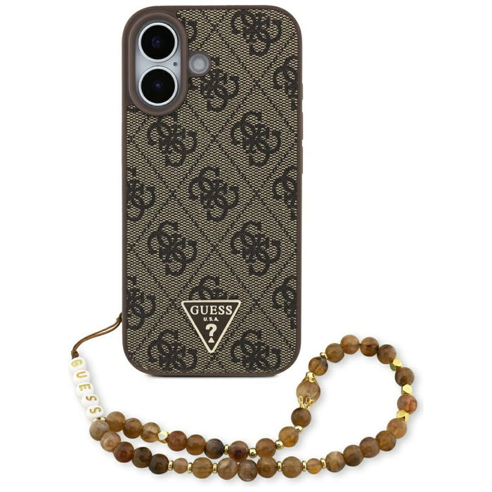 Guess 4G Strap Triangle Logo MagSafe case for iPhone 17 - brown