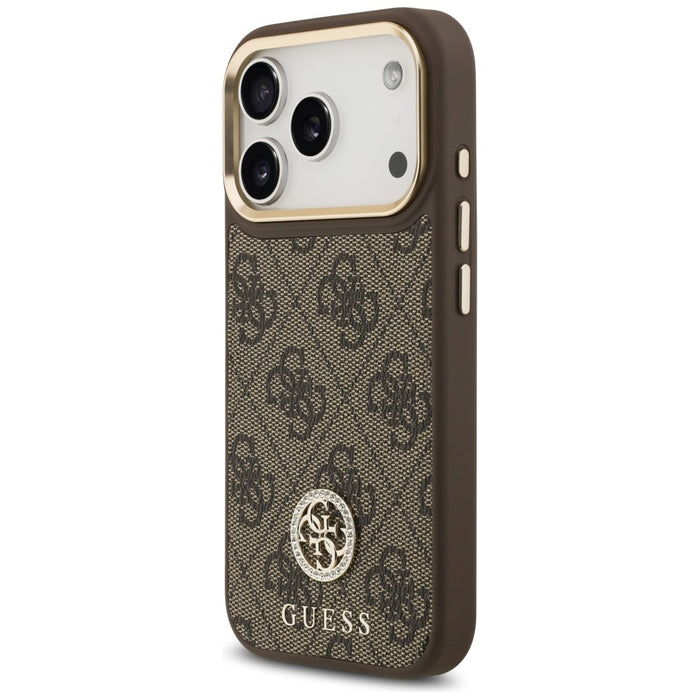 Guess 4G Strass Logo MagSafe case for iPhone 17 Pro - brown