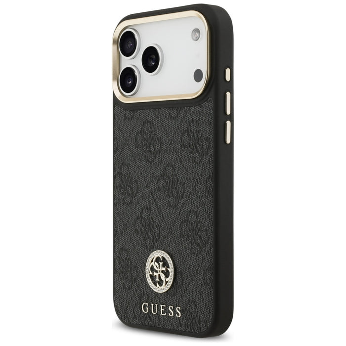 Guess 4G Strass Logo MagSafe Case for iPhone 17 Pro Max - Black