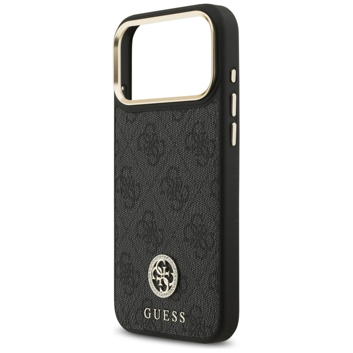 Guess 4G Strass Logo MagSafe Case for iPhone 17 Pro Max - Black