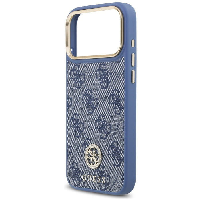 Guess 4G Strass Logo MagSafe Case for iPhone 17 Pro Max - Blue