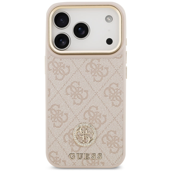 Guess 4G Strass Logo MagSafe Case for iPhone 17 Pro - Pink