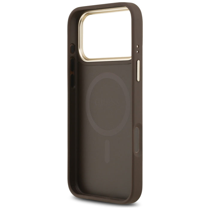 Guess 4G Stripe MagSafe case for iPhone 17 Pro Max - brown