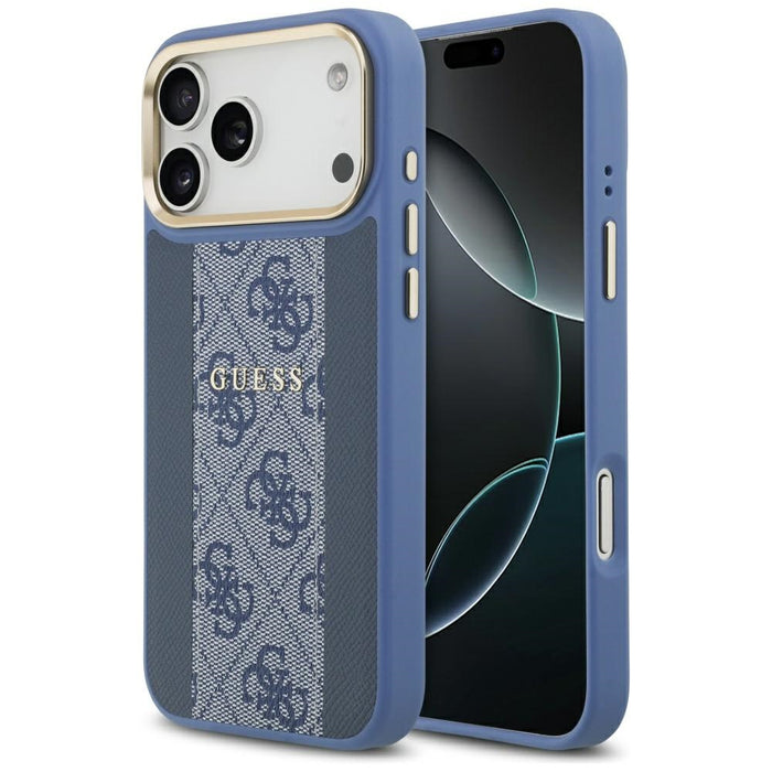 Guess 4G Stripe MagSafe Case for iPhone 17 Pro Max - Blue