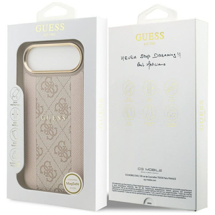 Guess 4G Stripe MagSafe Case for iPhone Air - Pink