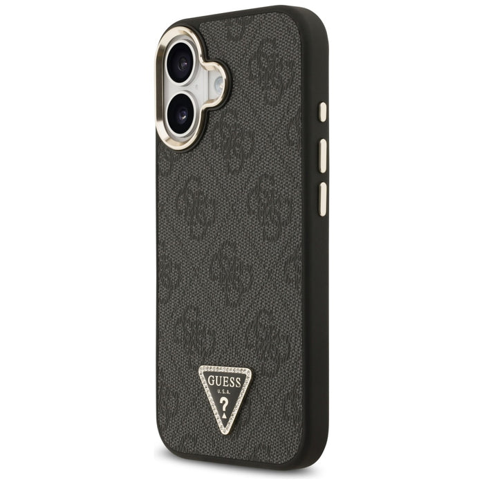 Guess 4G Triangle Logo MagSafe Case for iPhone 17 - Black and Gold