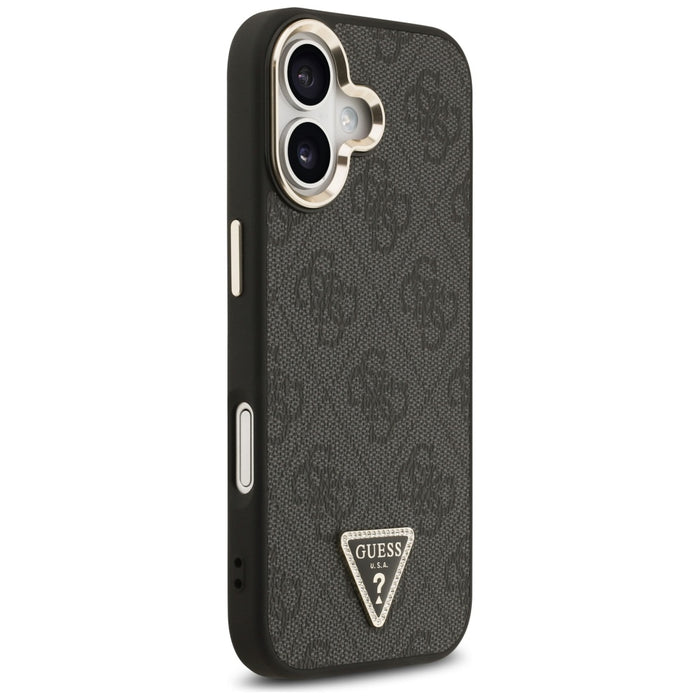 Guess 4G Triangle Logo MagSafe Case for iPhone 17 - Black and Gold