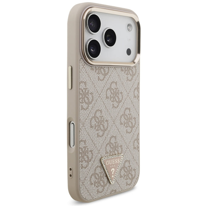 Guess 4G Triangle Logo MagSafe Case for iPhone 17 Pro - Rose Gold