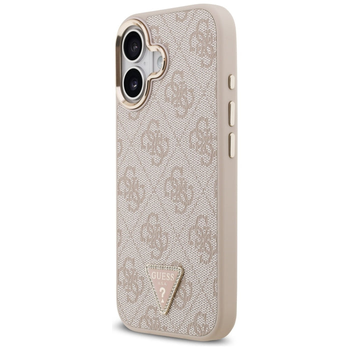 Guess 4G Triangle Logo MagSafe Case for iPhone 17 - Rose Gold