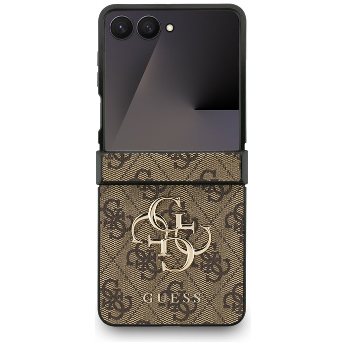 Guess Big 4G Logo Classic Logo Case for Samsung Galaxy Z Flip 7 - Brown