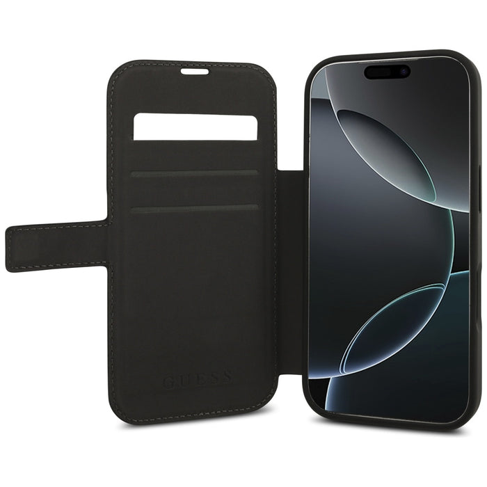 Guess Book 4G Metal Logo Case for iPhone 17 Pro - Black