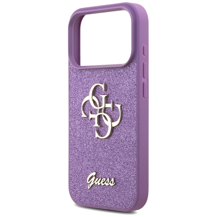 Guess Fixed Glitter Big 4G case for iPhone 17 Pro - purple