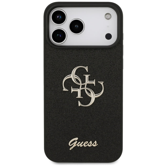 Guess Fixed Glitter Big 4G case for iPhone 17 Pro Max - black