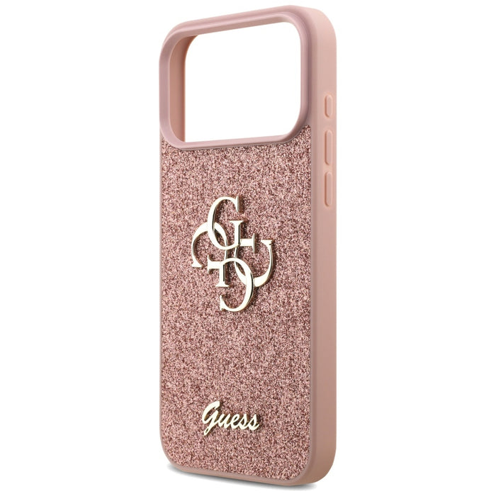 Guess Fixed Glitter Big 4G Case for iPhone 17 Pro Max - Pink