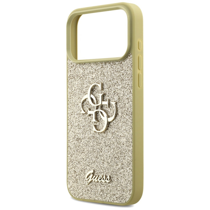 Guess Fixed Glitter Big 4G case for iPhone 17 Pro Max - gold