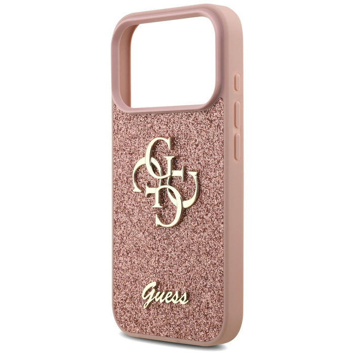 Guess Fixed Glitter Big 4G Case for iPhone 17 Pro - Pink