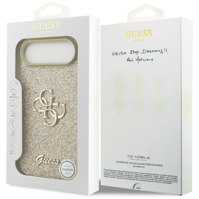 Guess Fixed Glitter Big 4G case for iPhone Air - gold