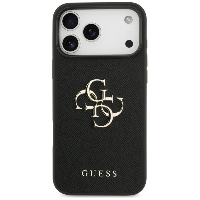 Guess Grained Big 4G &amp; Classic Logo case for iPhone 17 Pro Max - black
