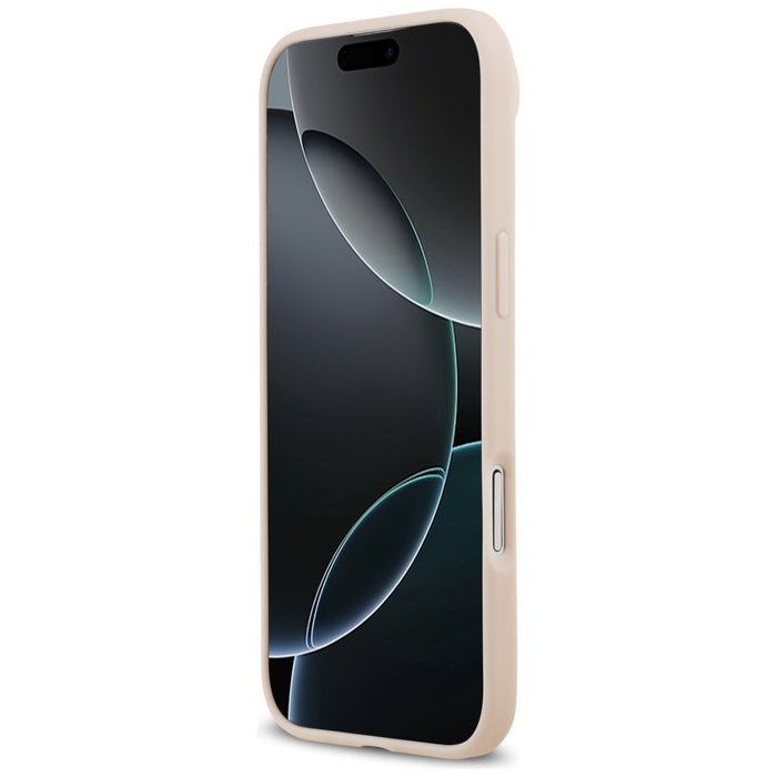 Guess Grained Flowers Classic Logo MagSafe iPhone Air Case - Pink