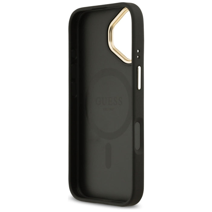 Guess Grained Strass Logo MagSafe case for iPhone 17 - black