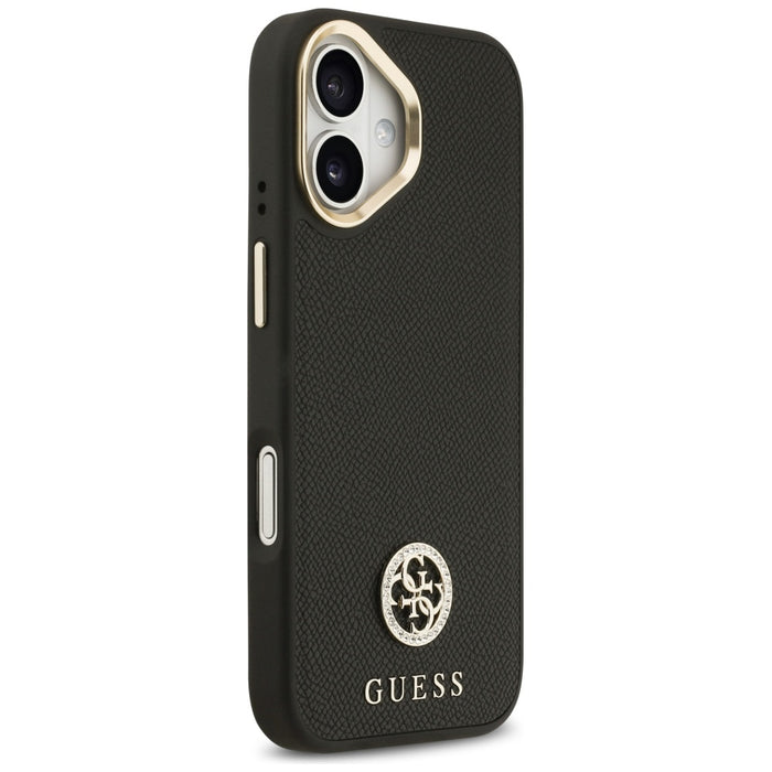 Guess Grained Strass Logo MagSafe case for iPhone 17 - black