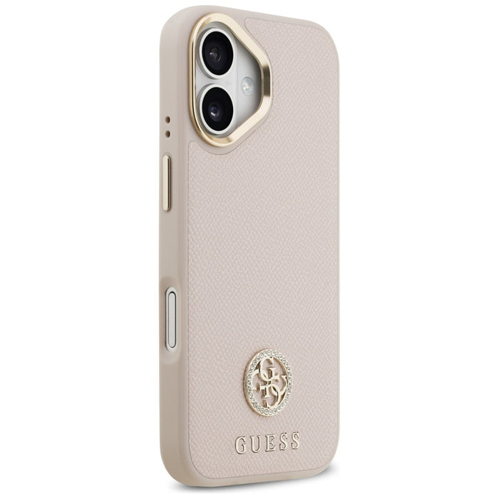 Guess Grained Strass Logo MagSafe case for iPhone 17 - pink