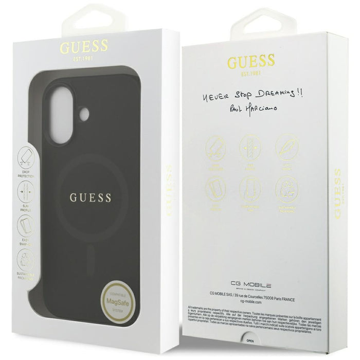 Guess Saffiano Classic Logo MagSafe case for iPhone 17 - black
