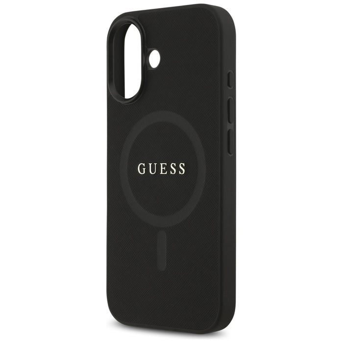 Guess Saffiano Classic Logo MagSafe case for iPhone 17 - black