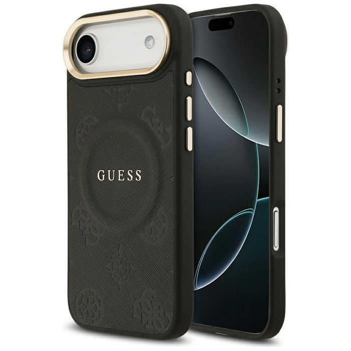 Guess Peony Hot Stamp MagSafe Case for iPhone Air - Black