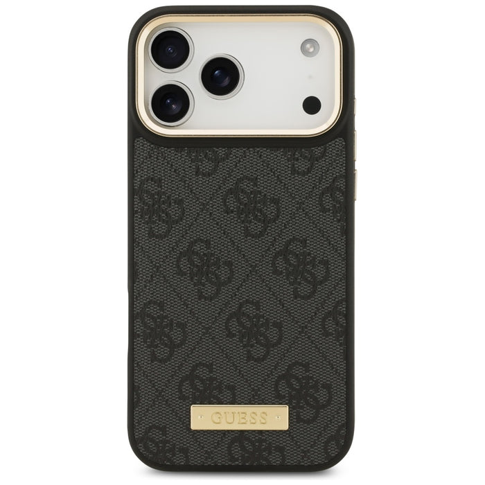 Guess 4G Logo Plate MagSafe Case for iPhone 17 Pro Max - Black