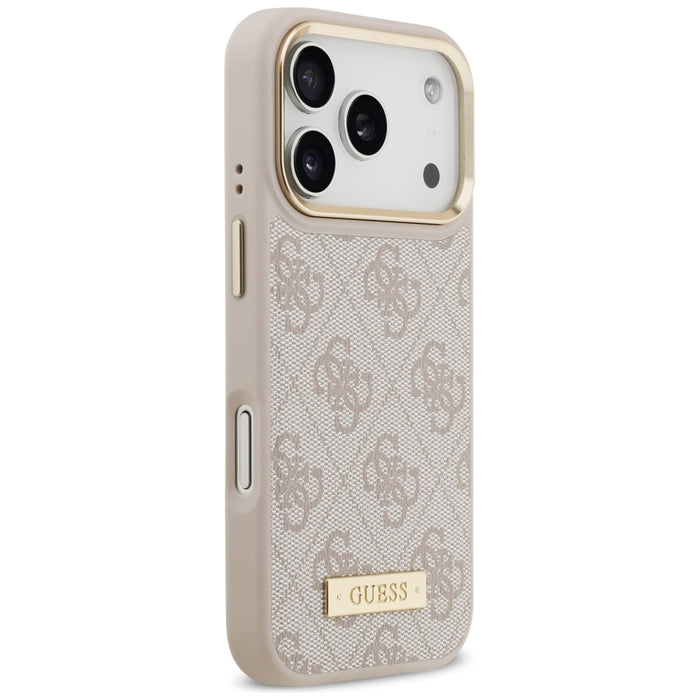 Guess 4G Logo Plate MagSafe Case for iPhone 17 Pro - Pink