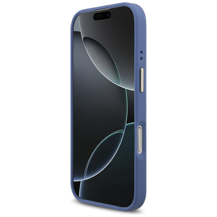 Guess 4G Strass Logo &amp; Big Strap Metal Buttons MagSafe Case for iPhone 17 - Blue