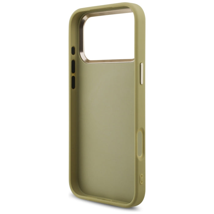 Guess Fixed Glitter Big 4G Metal Frame case for iPhone 17 Pro Max - gold