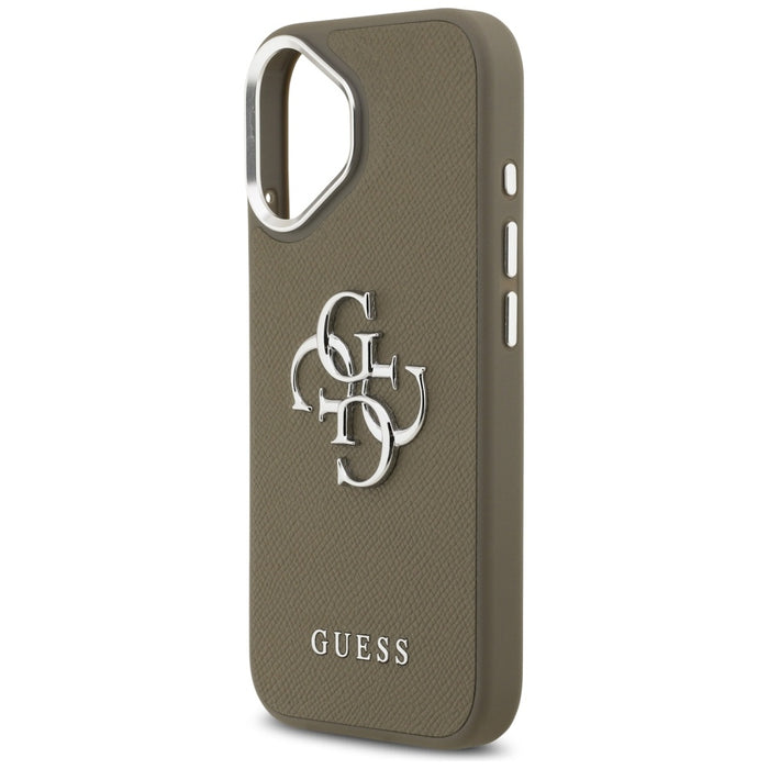 Guess Grained Big 4G Classic Logo iPhone 17 Case - Brown