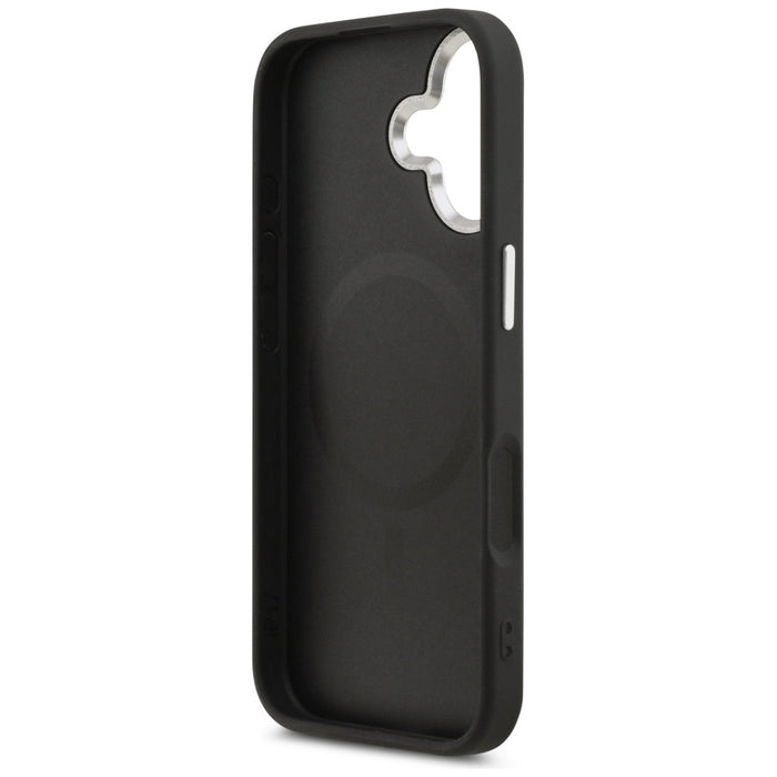 Guess Grained Triangle Logo MagSafe case for iPhone 17 - black
