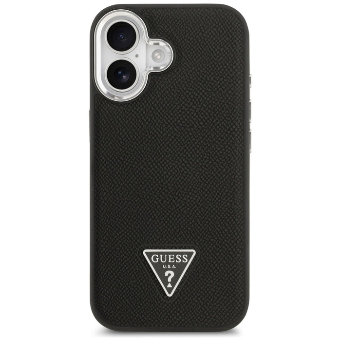 Guess Grained Triangle Logo MagSafe case for iPhone 17 - black