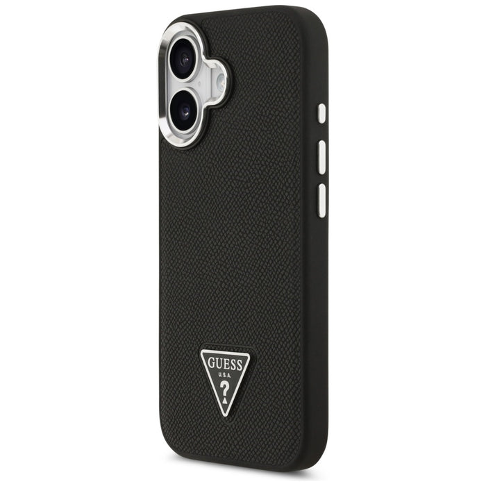 Guess Grained Triangle Logo MagSafe case for iPhone 17 - black