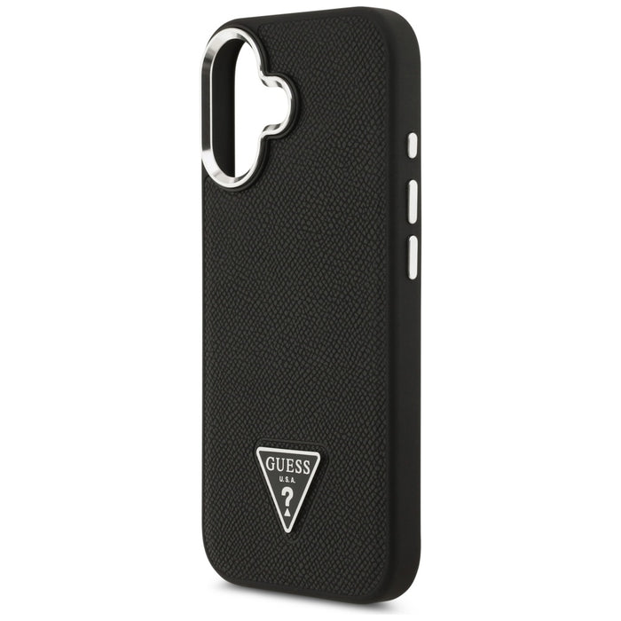 Guess Grained Triangle Logo MagSafe case for iPhone 17 - black