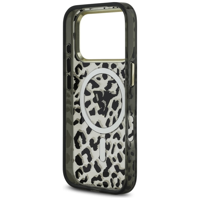 Guess Leopard Glitter MagSafe Case for iPhone 17 Pro Max - Black