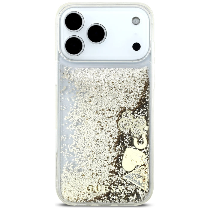 Guess Liq. Glitter 4 Charms Case for iPhone 17 Pro Max - Gold