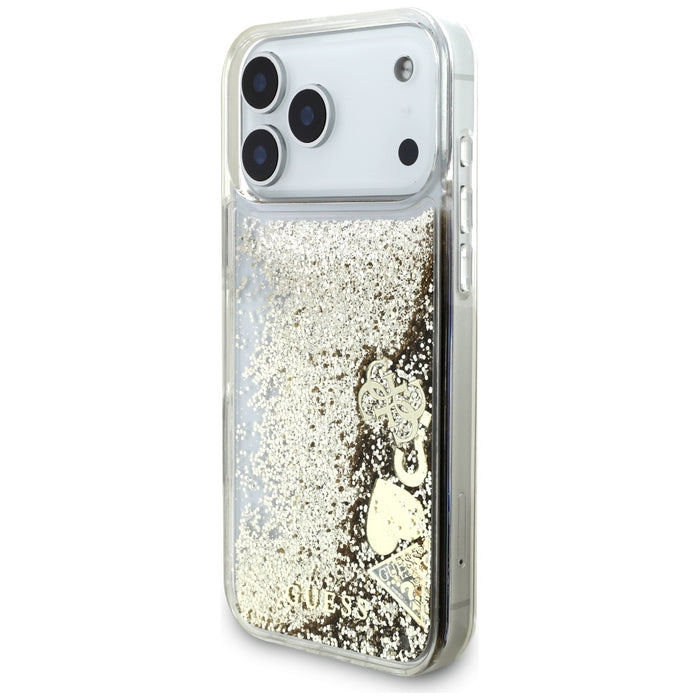 Guess Liq. Glitter 4 Charms Case for iPhone 17 Pro Max - Gold