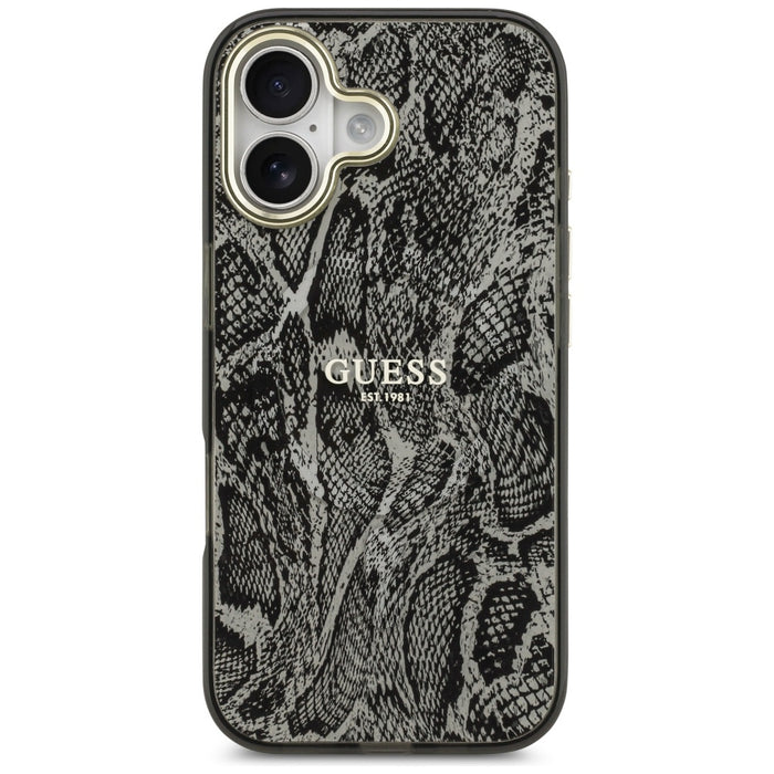 Guess Python Pattern MagSafe Case for iPhone 17 - Black