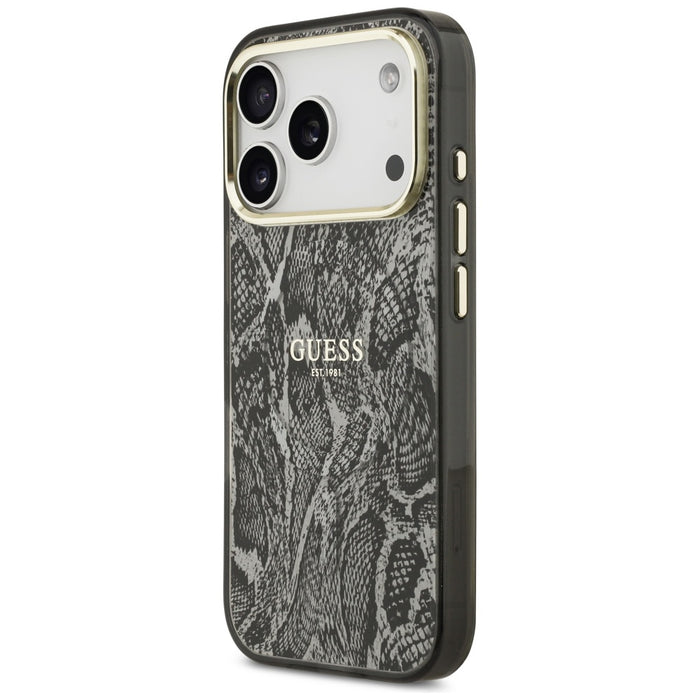 Guess Python Pattern MagSafe Case for iPhone 17 Pro - Black