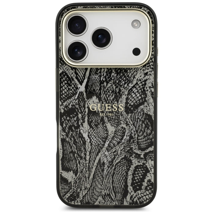Guess Python Pattern MagSafe Case for iPhone 17 Pro - Black