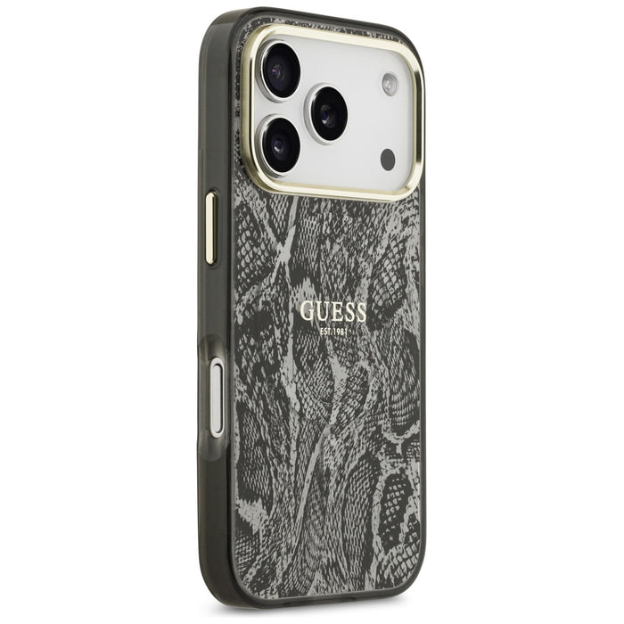 Guess Python Pattern MagSafe Case for iPhone 17 Pro - Black