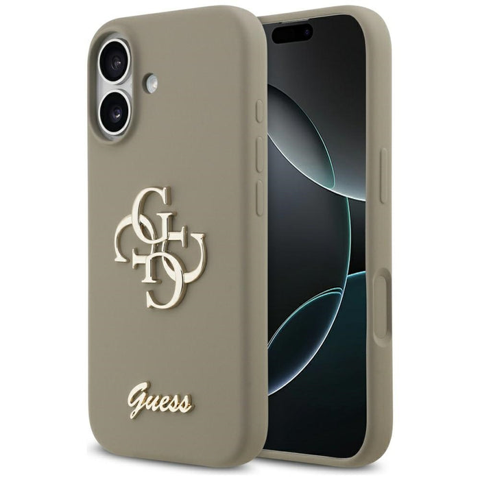 Guess Silicone Big 4G Script Case for iPhone 17 - Brown