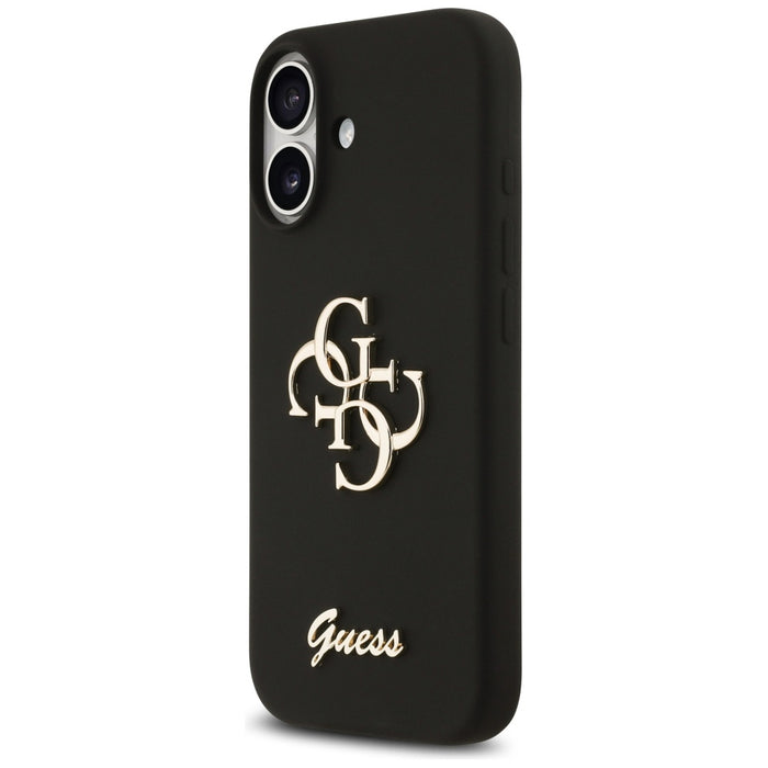 Guess Silicone Big 4G Script Case for iPhone 17 - Black
